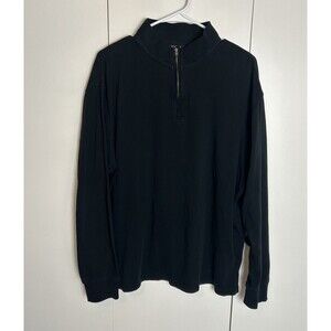 Jos. A. Bank Traveler’s Collection Men's 1/4 Zip Pullover Shirt Size XL Black
